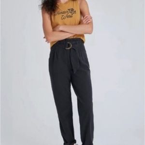 Anthropologie belted Malin utility pants black M
